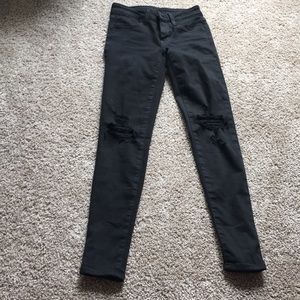 American eagle black ripped jeans